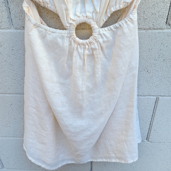 Faithfull the Brand | Zumi Cutout Mini Dress in Plain Shell Size 10 - Picture 6 of 12